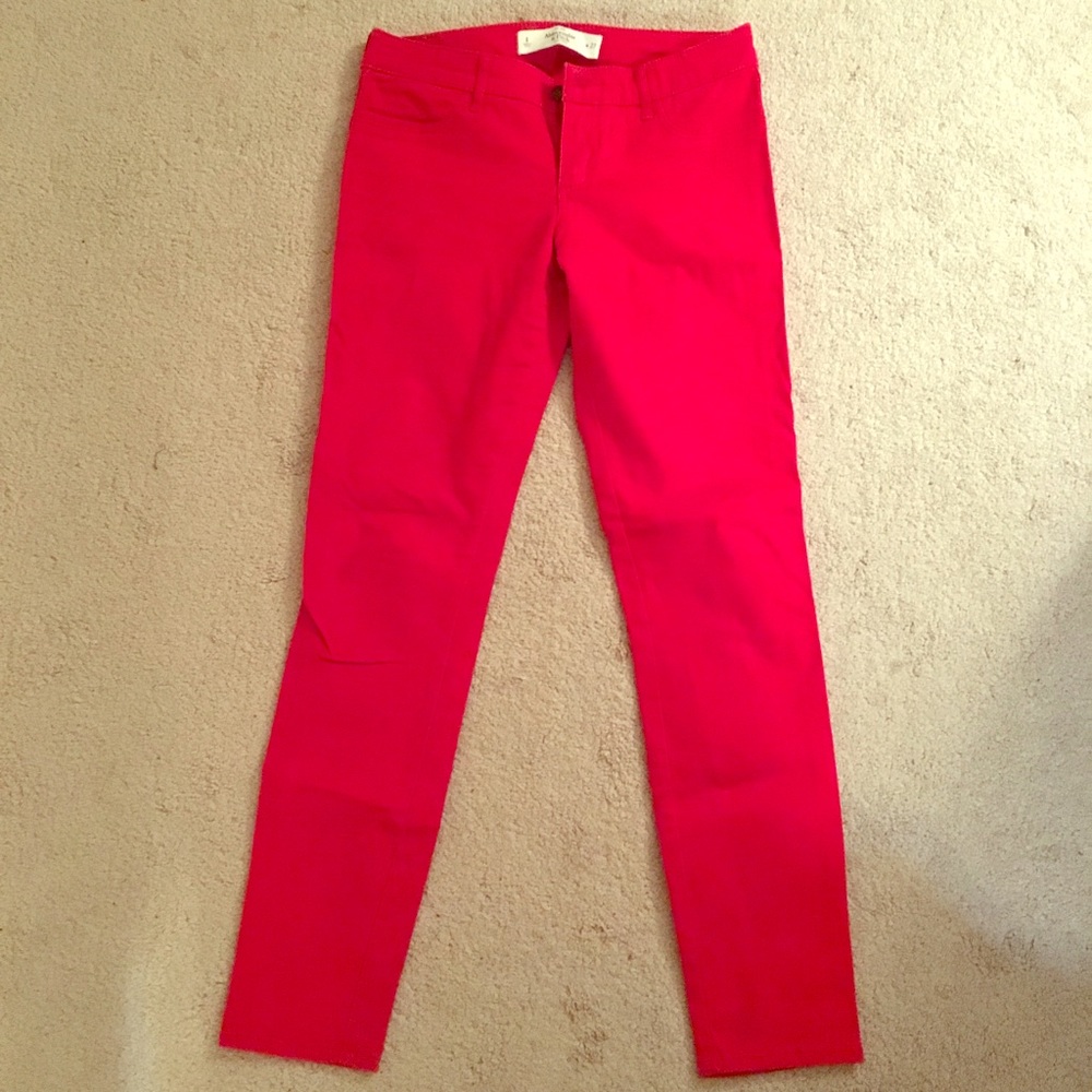 Red Abercrombie & Fitch Skinny Jeans
